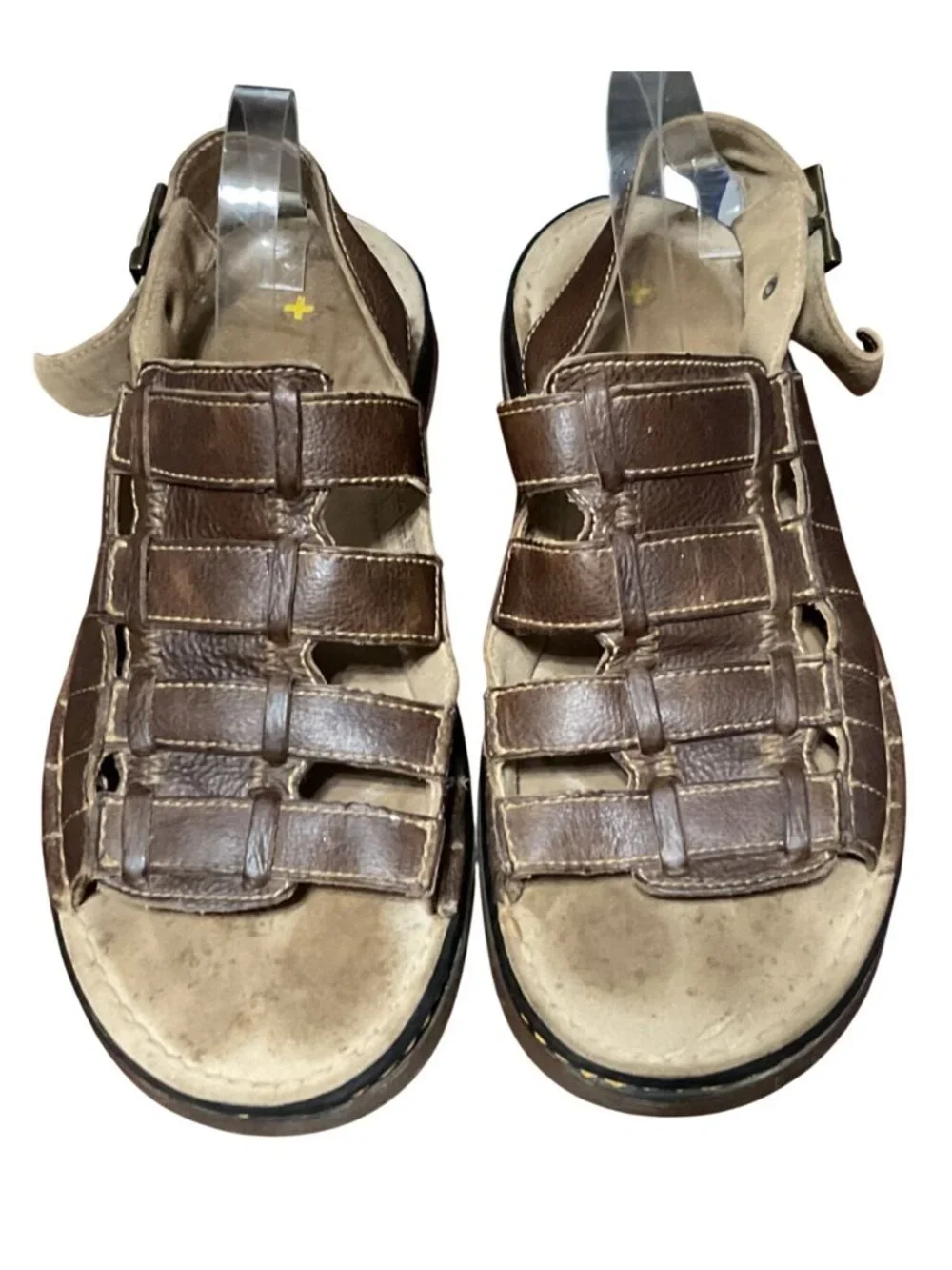 Vtg Dr Martens Brown Leather Fisherman Sandals Size 13 US Adjustable Strap Mens